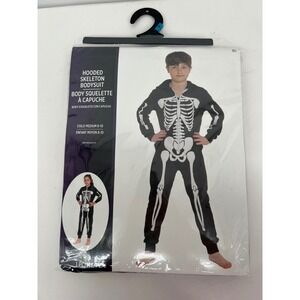 KBW Hooded Skeleton Bodysuit Costume Halloween Party Cosplay Child Medium